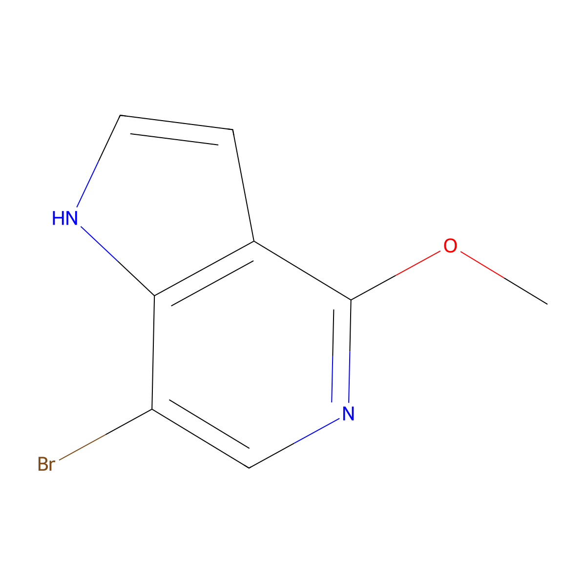 7-bromo-4-methoxy-1H-pyrrolo[3,2-c]pyridine molecular structure, CAS 446284-60-2