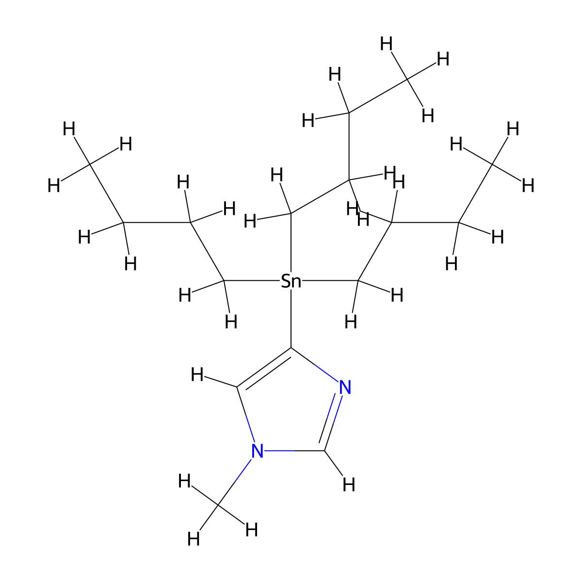 1-Methyl-4-(tributylstannyl)-1H-imidazole molecular structure, CAS 446285-73-0