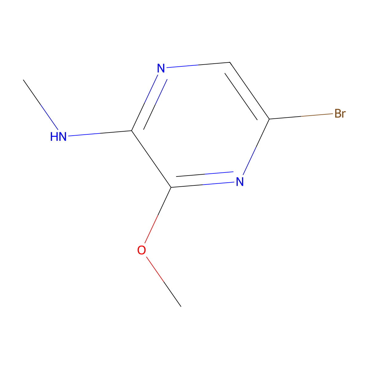 5-Bromo-3-methoxy-N-methylpyrazin-2-amine molecular structure, CAS 446286-73-3