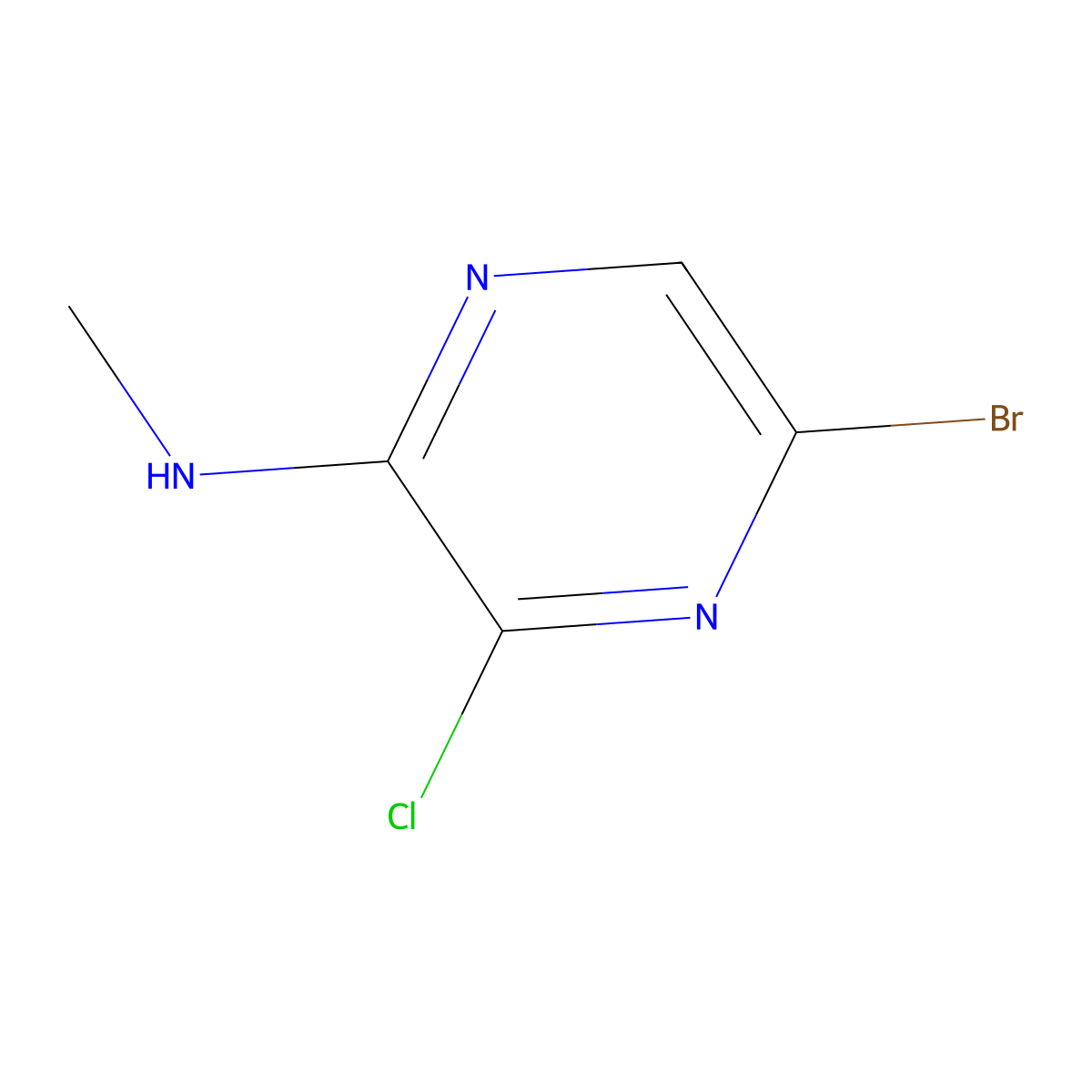 5-Bromo-3-chloro-N-methylpyrazin-2-amine molecular structure, CAS 446286-77-7