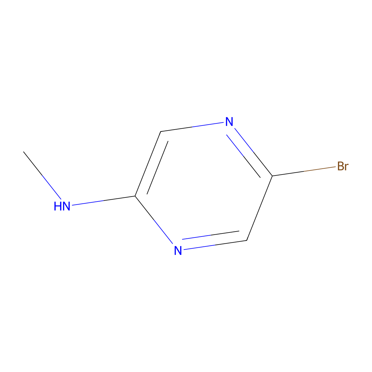 5-bromo-N-methylpyrazin-2-amine molecular structure, CAS 446286-92-6