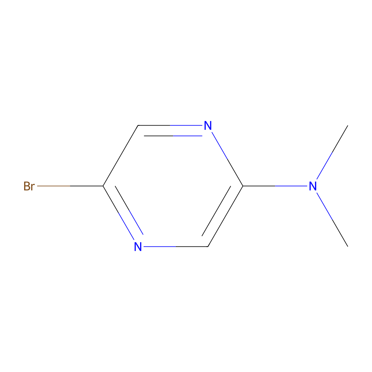 5-bromo-N,N-dimethylpyrazin-2-amine molecular structure, CAS 446286-94-8
