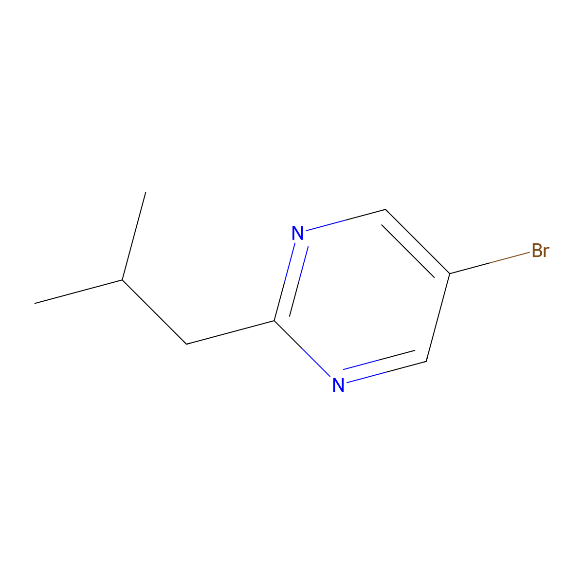 5-Bromo-2-(iso-butyl)pyrimidine molecular structure, CAS 446287-44-1
