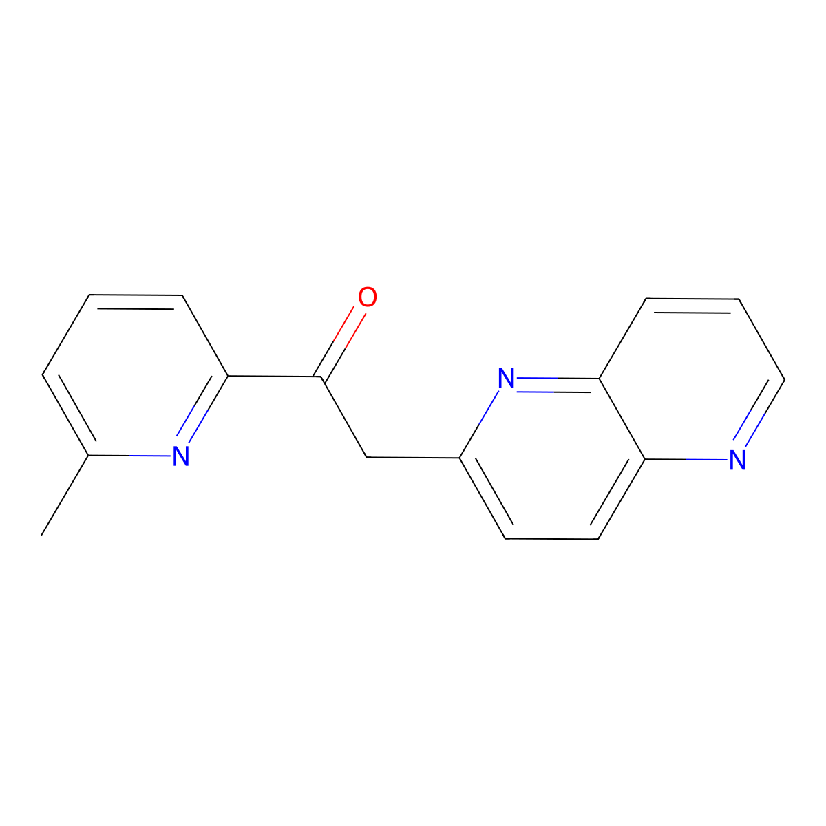 1-(6-Methylpyridin-2-yl)-2-(1,5-naphthyridin-2-yl)ethanone molecular structure, CAS 446297-56-9