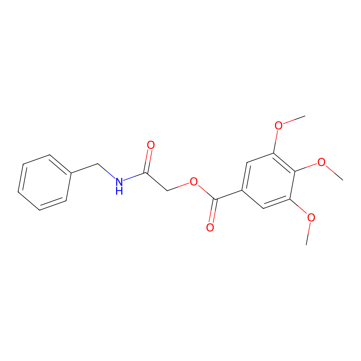 [2-(Benzylamino)-2-oxoethyl] 3,4,5-trimethoxybenzoate molecular structure, CAS 446299-37-2