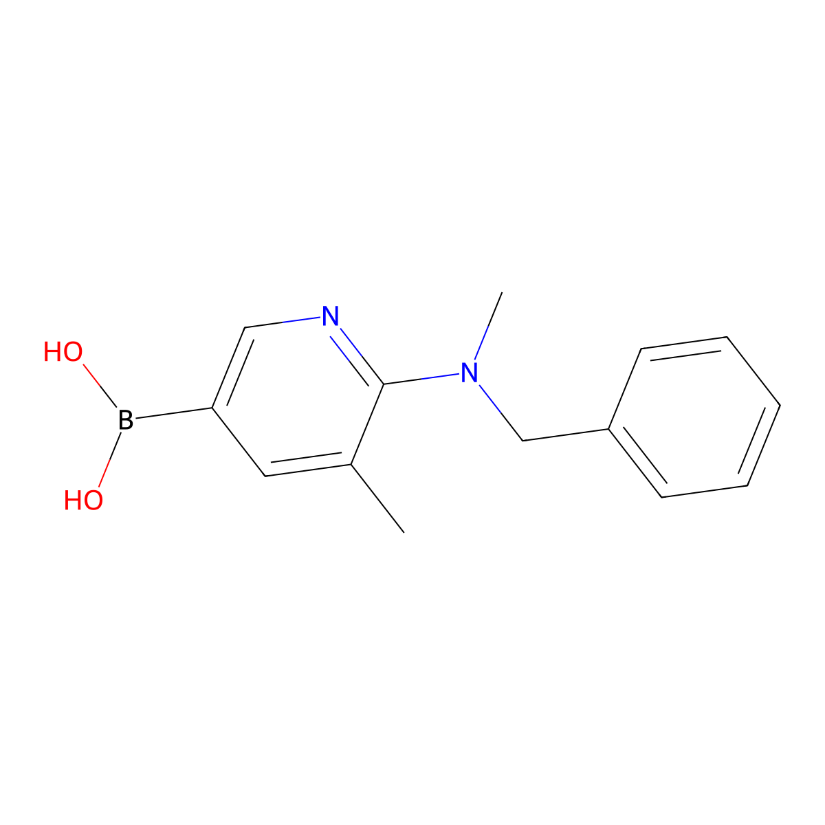 6-(Benzyl(methyl)amino)-5-methylpyridin-3-ylboronic acid molecular structure, CAS 446299-79-2
