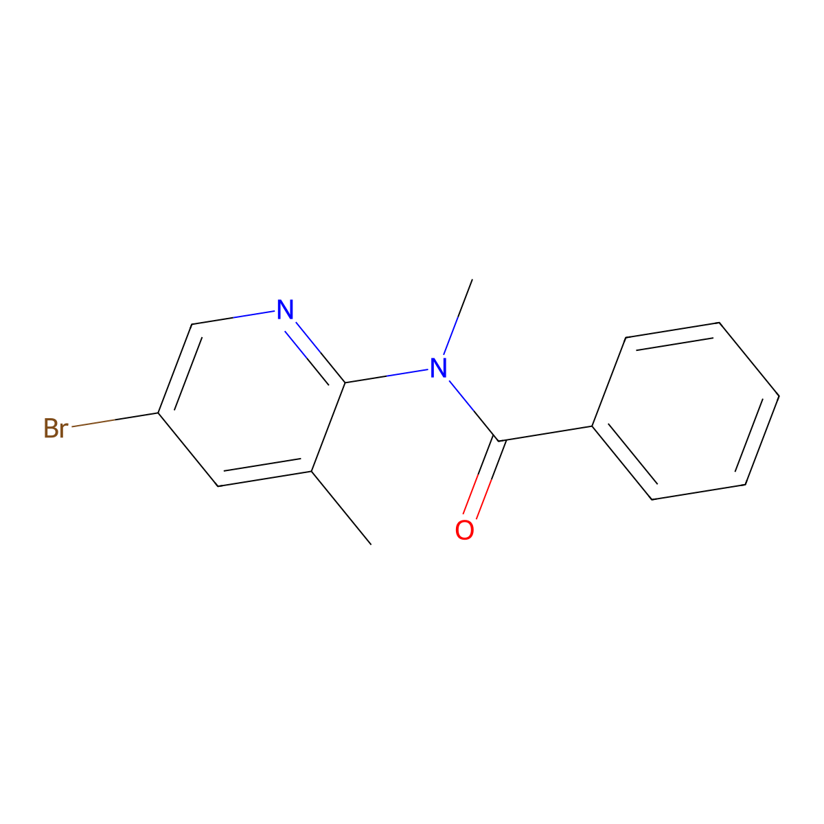 N-(5-bromo-3-methylpyridin-2-yl)-N-methylbenzamide molecular structure, CAS 446299-80-5