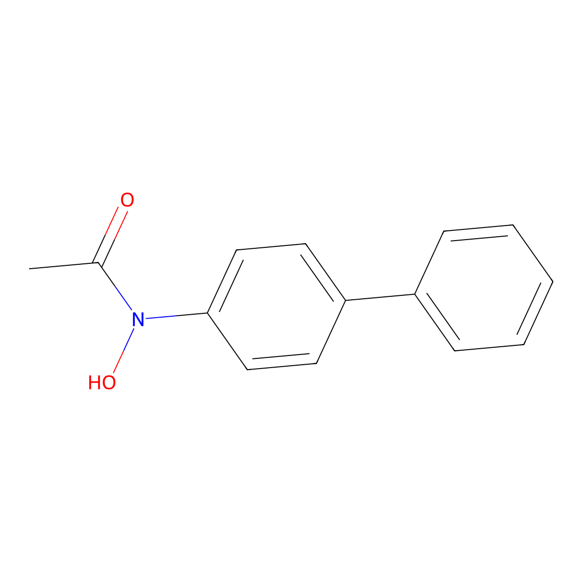 N-Hydroxy-4-acetylaminobiphenyl molecular structure, CAS 4463-22-3