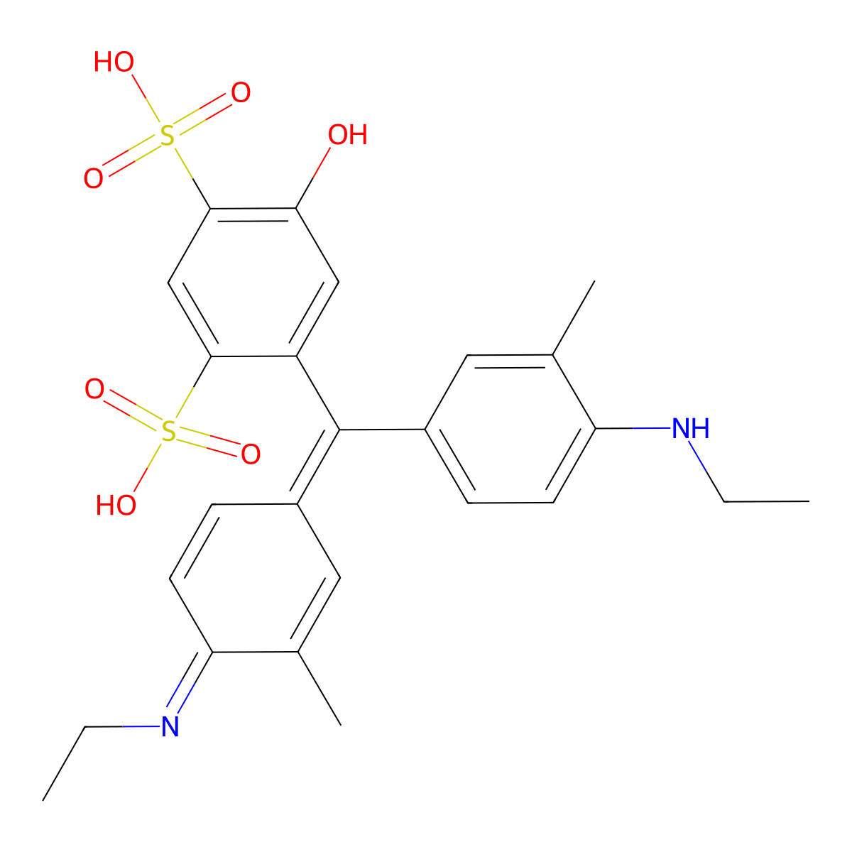 Xylene cyanol free acid molecular structure, CAS 4463-44-9