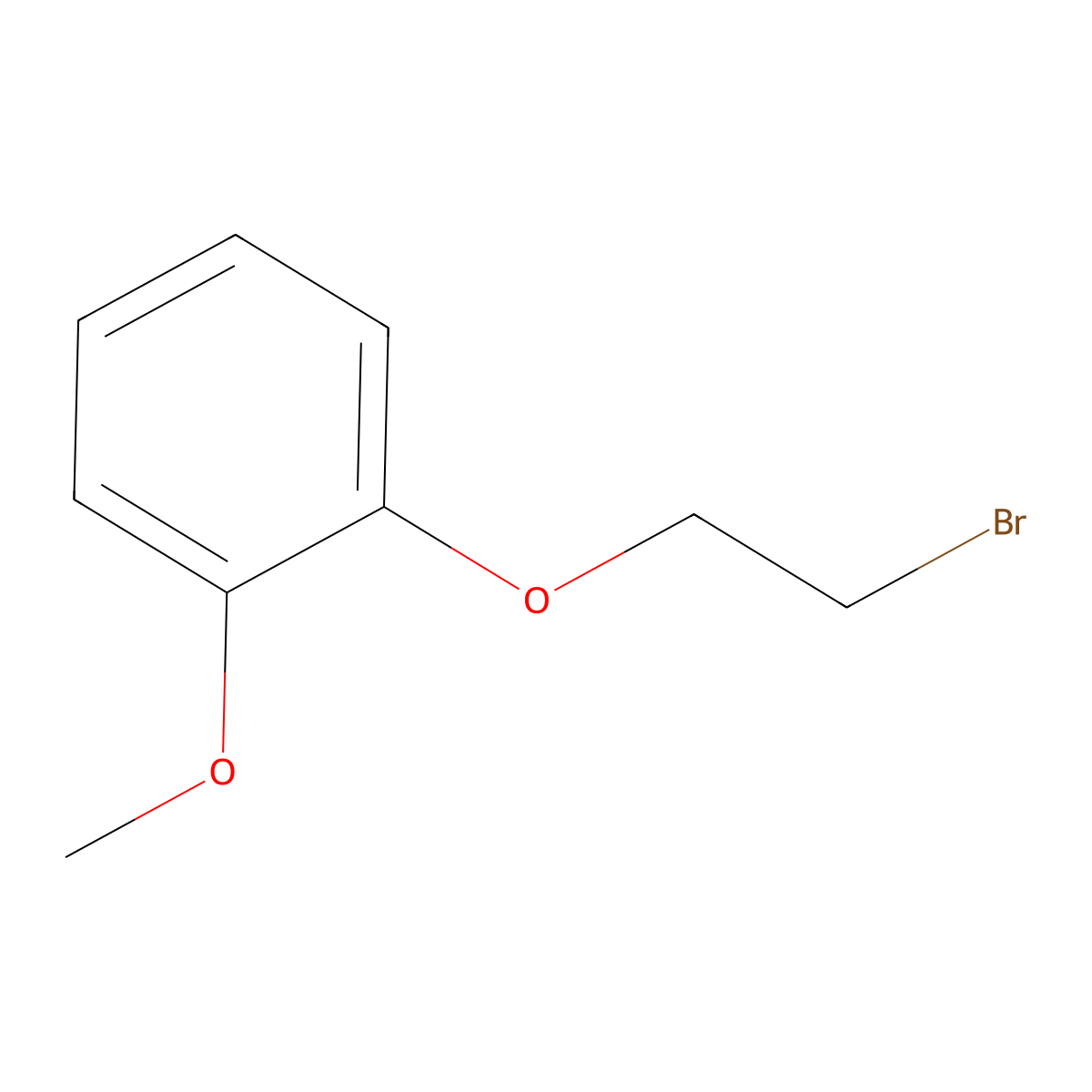 1-(2-Bromoethoxy)-2-methoxybenzene molecular structure, CAS 4463-59-6
