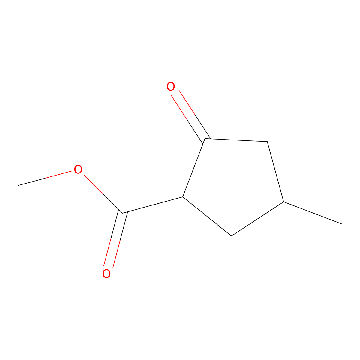 Methyl 4-methyl-2-oxocyclopentane-1-carboxylate molecular structure, CAS 4463-75-6