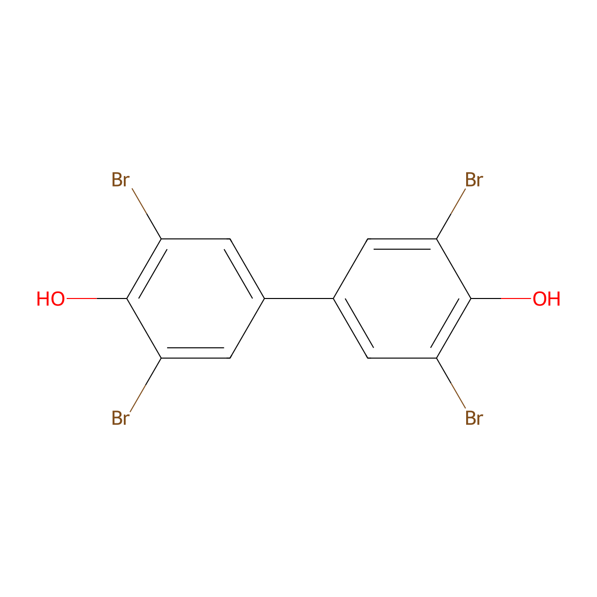 3,3',5,5'-Tetrabromo-[1,1'-biphenyl]-4,4'-diol molecular structure, CAS 4463-79-0