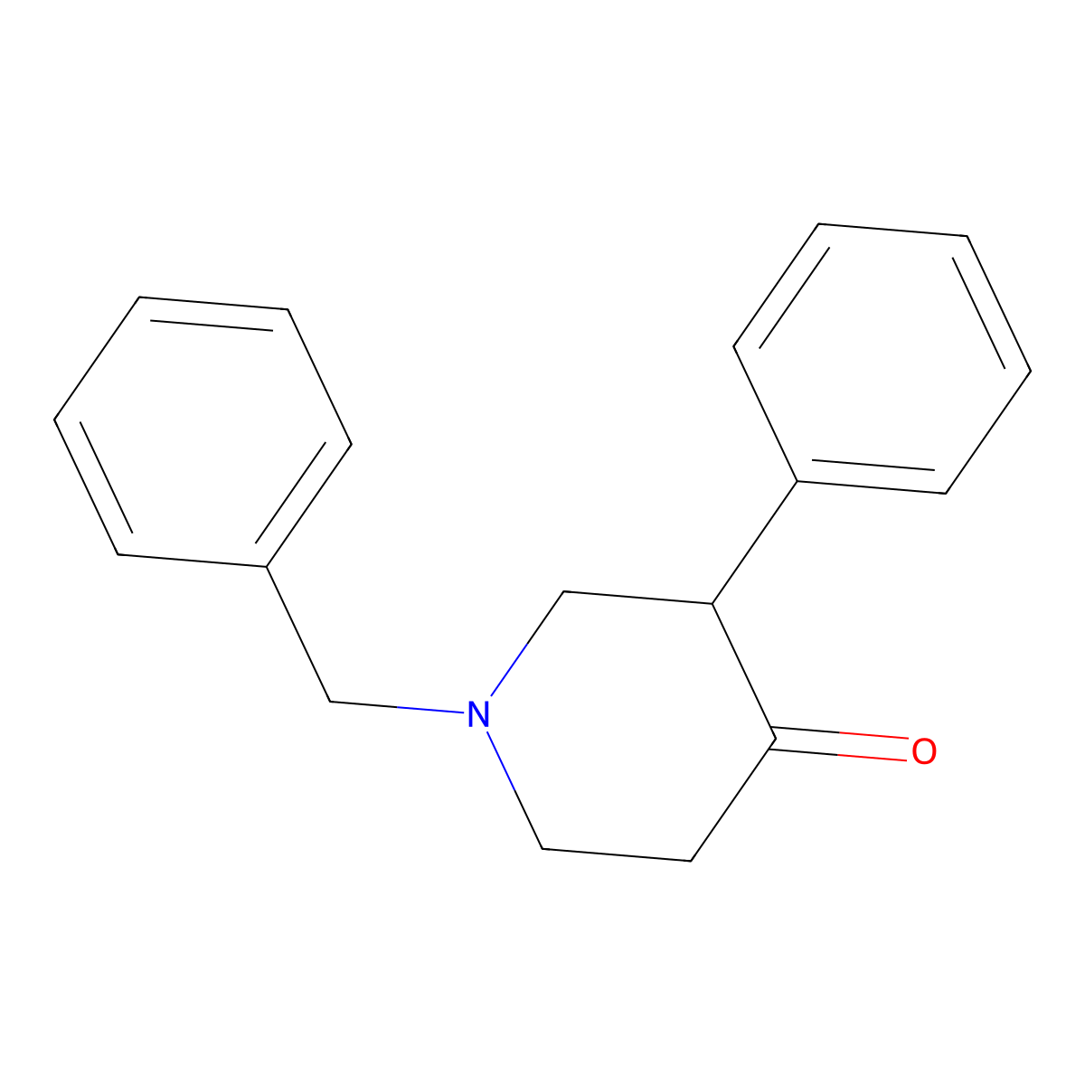 1-Benzyl-3-phenylpiperidin-4-one molecular structure, CAS 446302-83-6