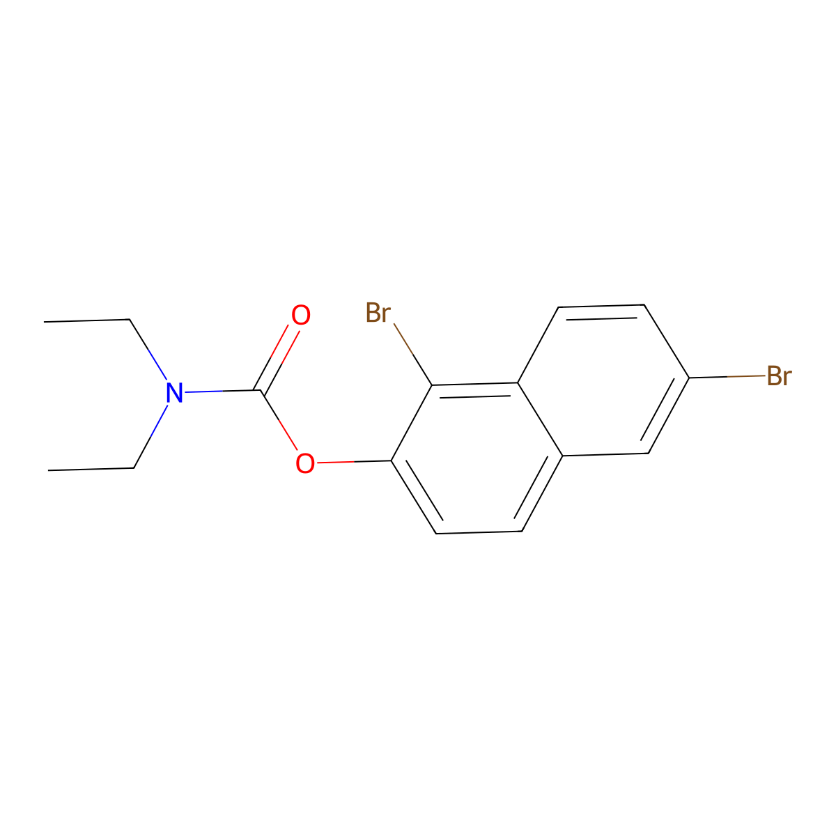 1,6-Dibromonaphthalen-2-yl diethylcarbamate molecular structure, CAS 446307-68-2