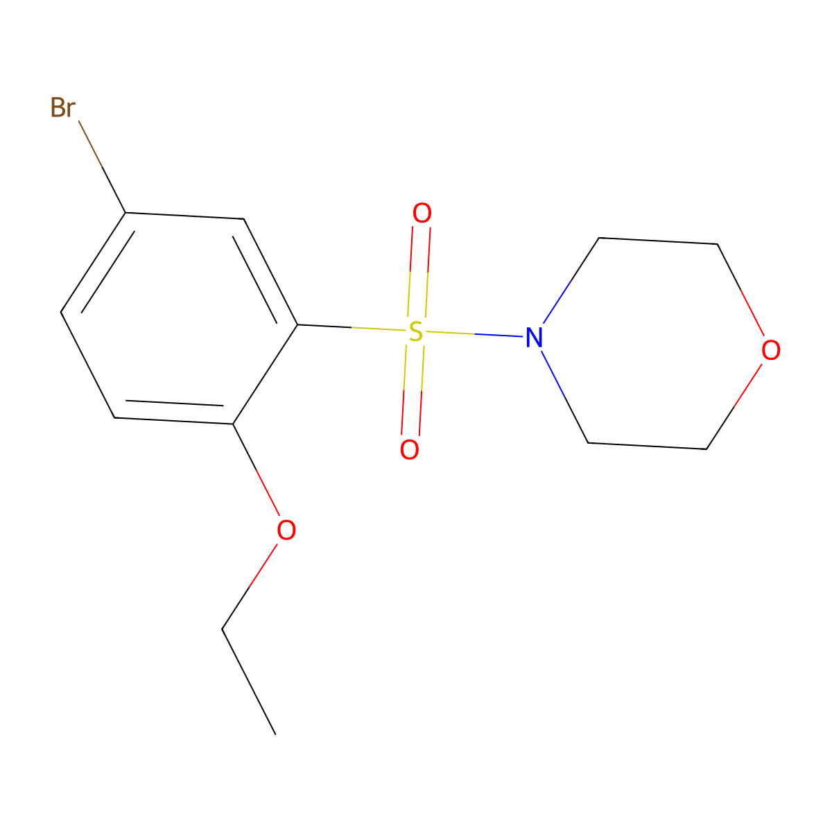 4-(5-Bromo-2-ethoxyphenyl)sulfonylmorpholine molecular structure, CAS 446308-84-5