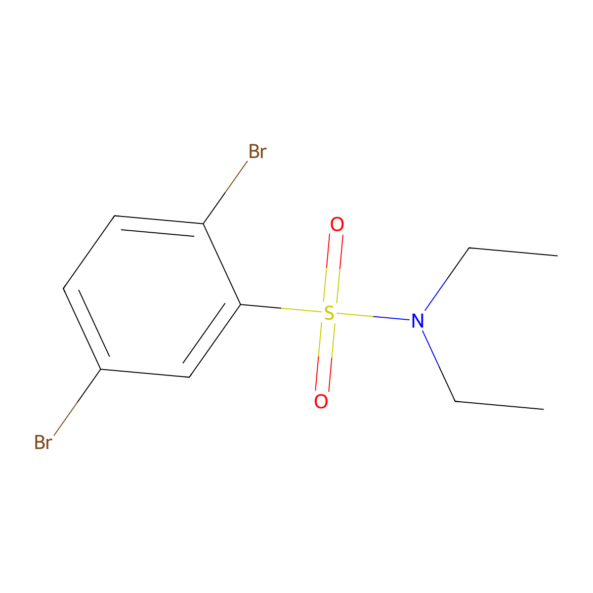 2,5-dibromo-N,N-diethylbenzenesulfonamide molecular structure, CAS 446308-89-0