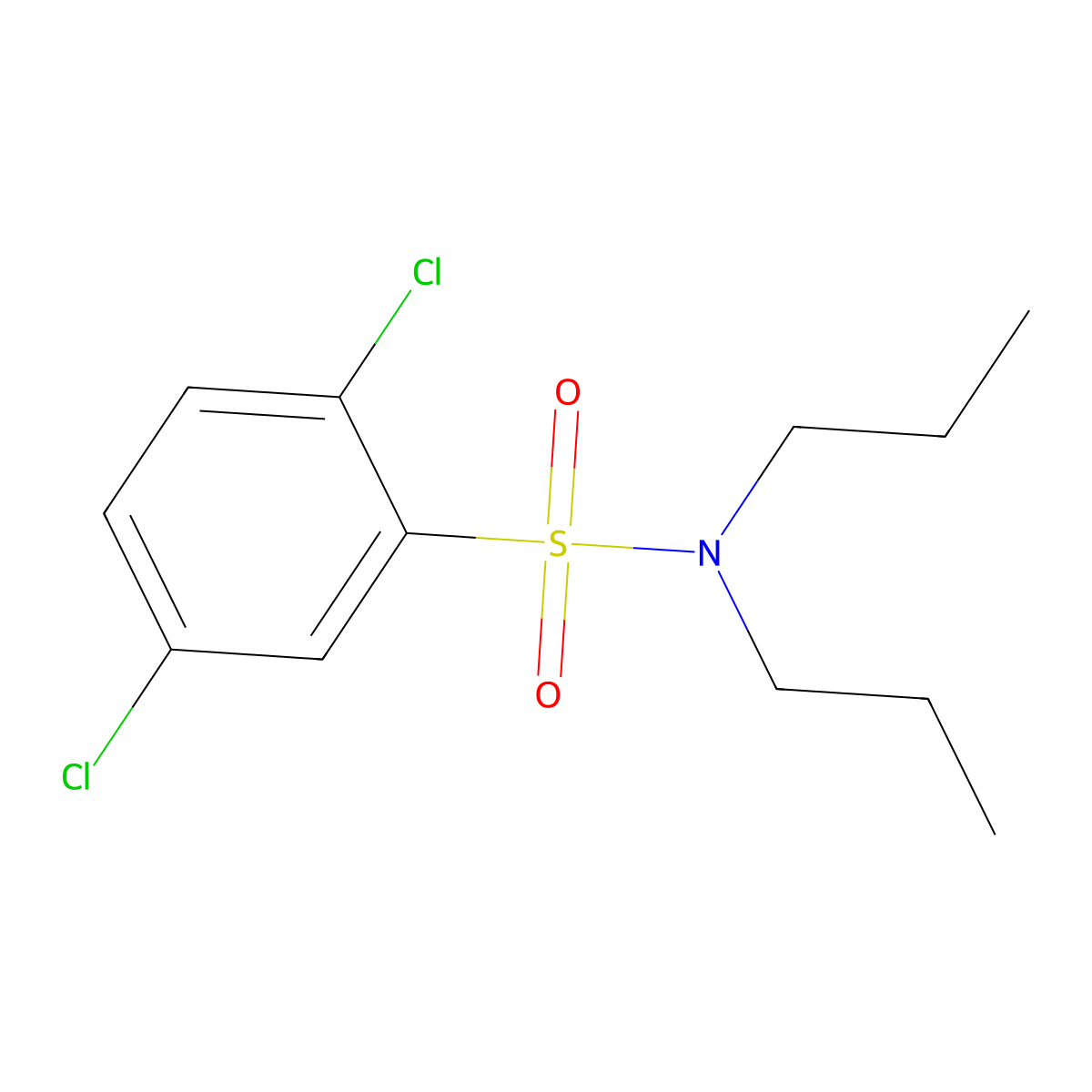 2,5-dichloro-N,N-dipropylbenzenesulfonamide molecular structure, CAS 446308-92-5