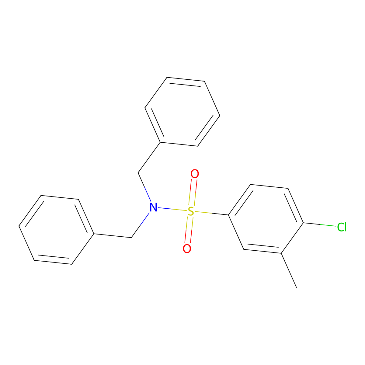 N,N-dibenzyl-4-chloro-3-methylbenzenesulfonamide molecular structure, CAS 446308-96-9