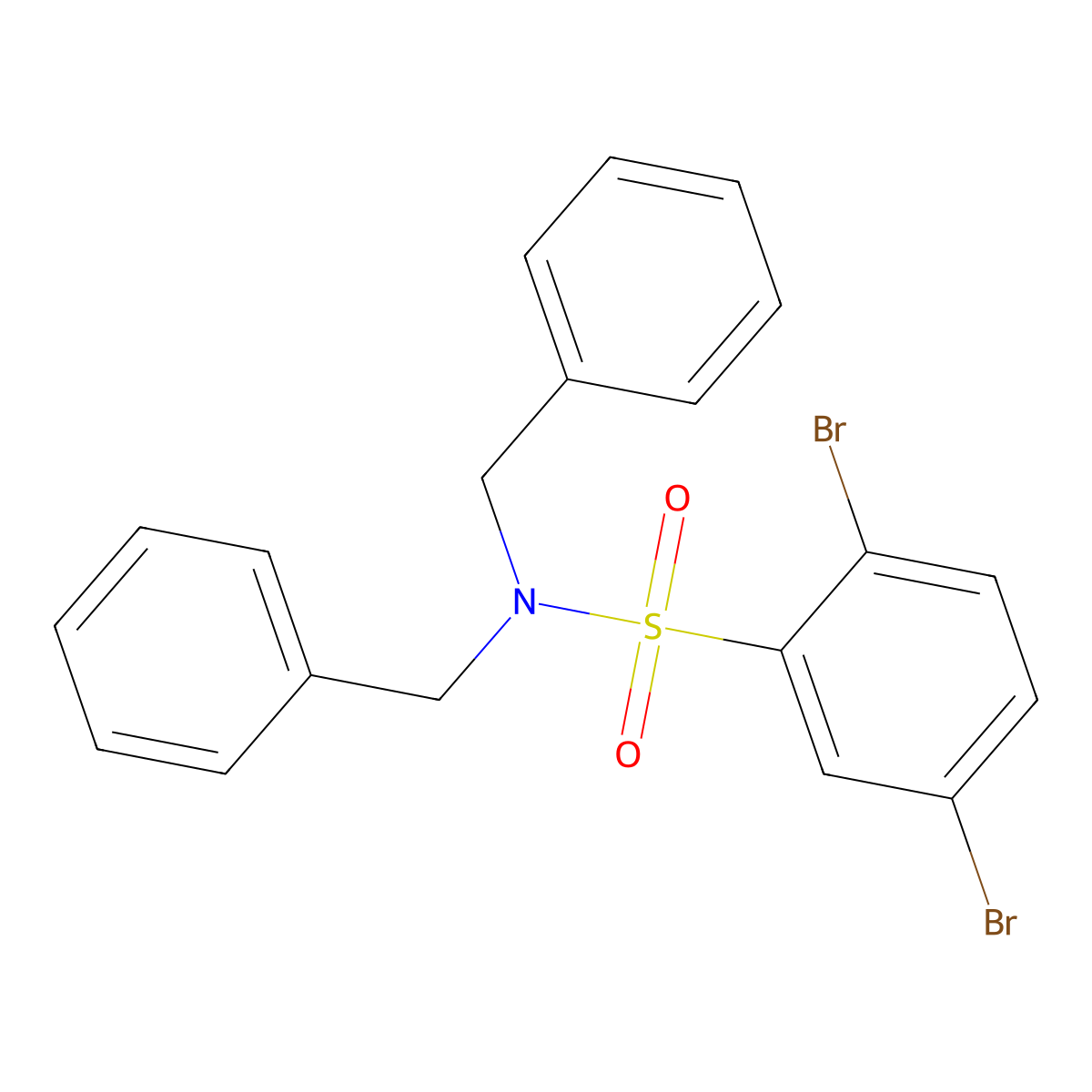 N,N-dibenzyl-2,5-dibromobenzenesulfonamide molecular structure, CAS 446308-97-0