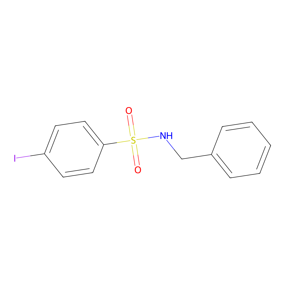 N-benzyl-4-iodobenzenesulfonamide molecular structure, CAS 446309-00-8