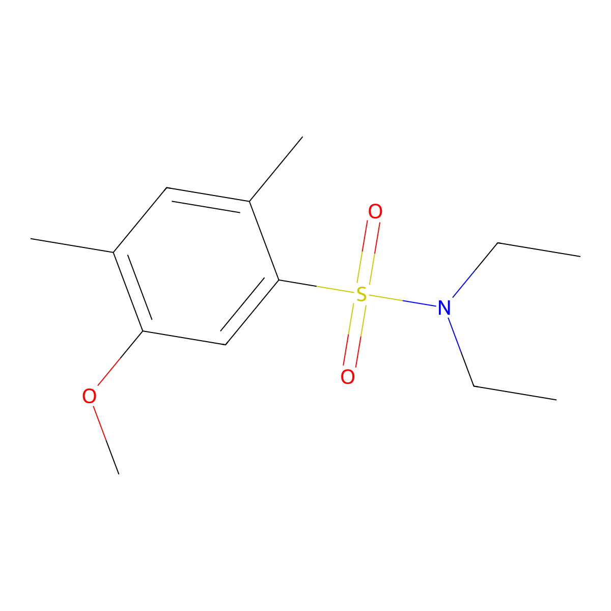 N,N-diethyl-5-methoxy-2,4-dimethylbenzenesulfonamide molecular structure, CAS 446309-18-8