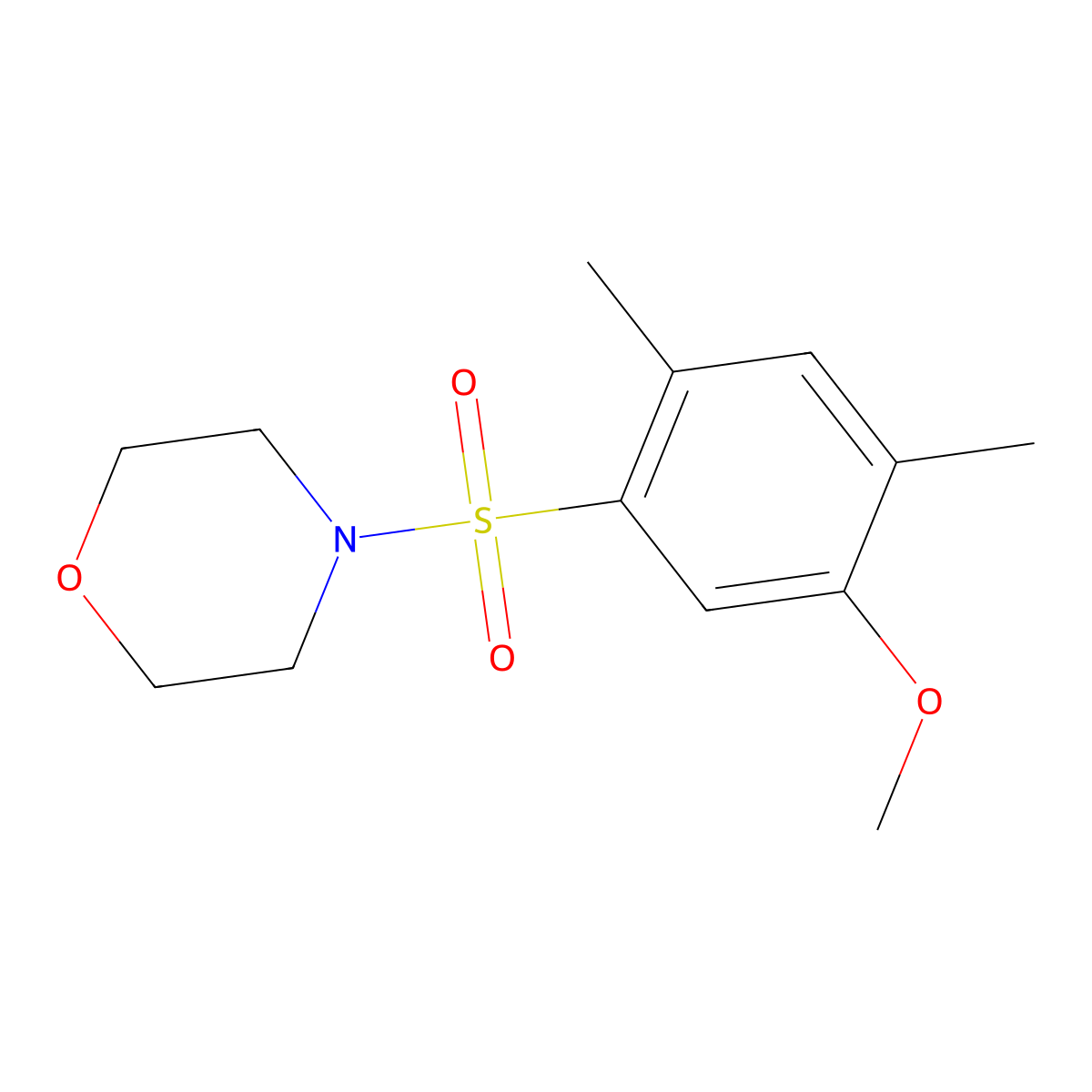 4-[(5-Methoxy-2,4-dimethylphenyl)sulfonyl]morpholine molecular structure, CAS 446309-20-2