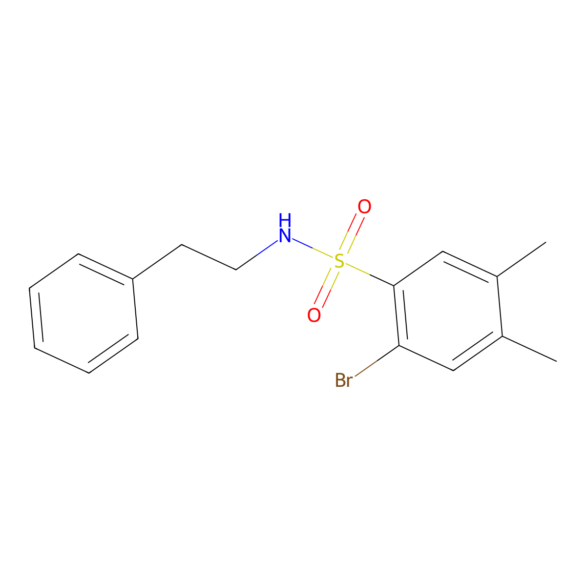 [(2-Bromo-4,5-dimethylphenyl)sulfonyl](2-phenylethyl)amine molecular structure, CAS 446309-27-9