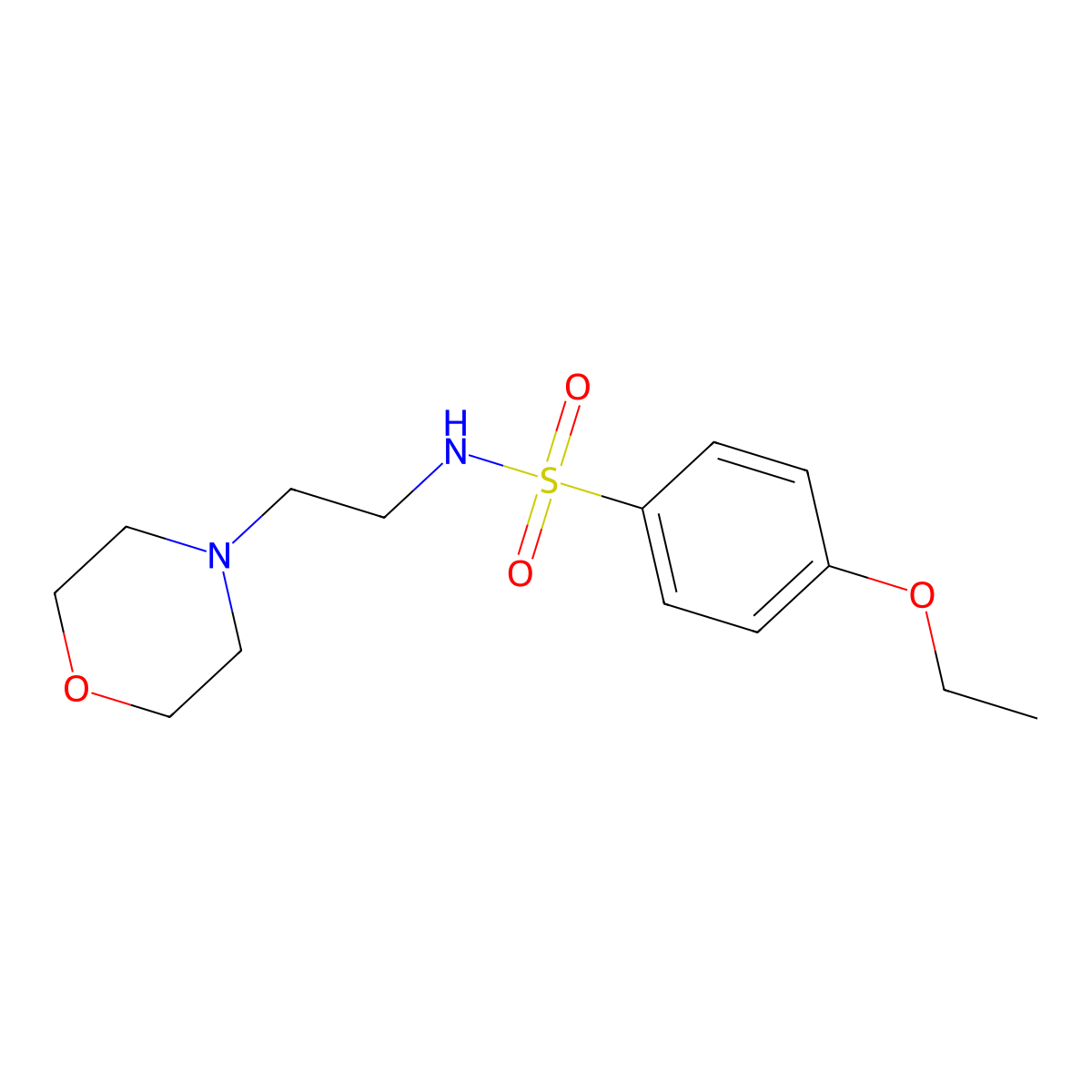 4-ethoxy-N-[2-(4-morpholinyl)ethyl]benzenesulfonamide molecular structure, CAS 446309-30-4