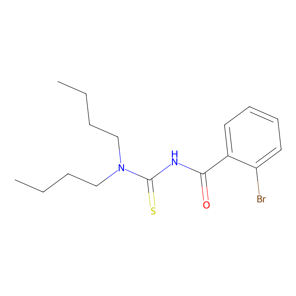 2-bromo-N-(dibutylcarbamothioyl)benzamide molecular structure, CAS 446310-17-4