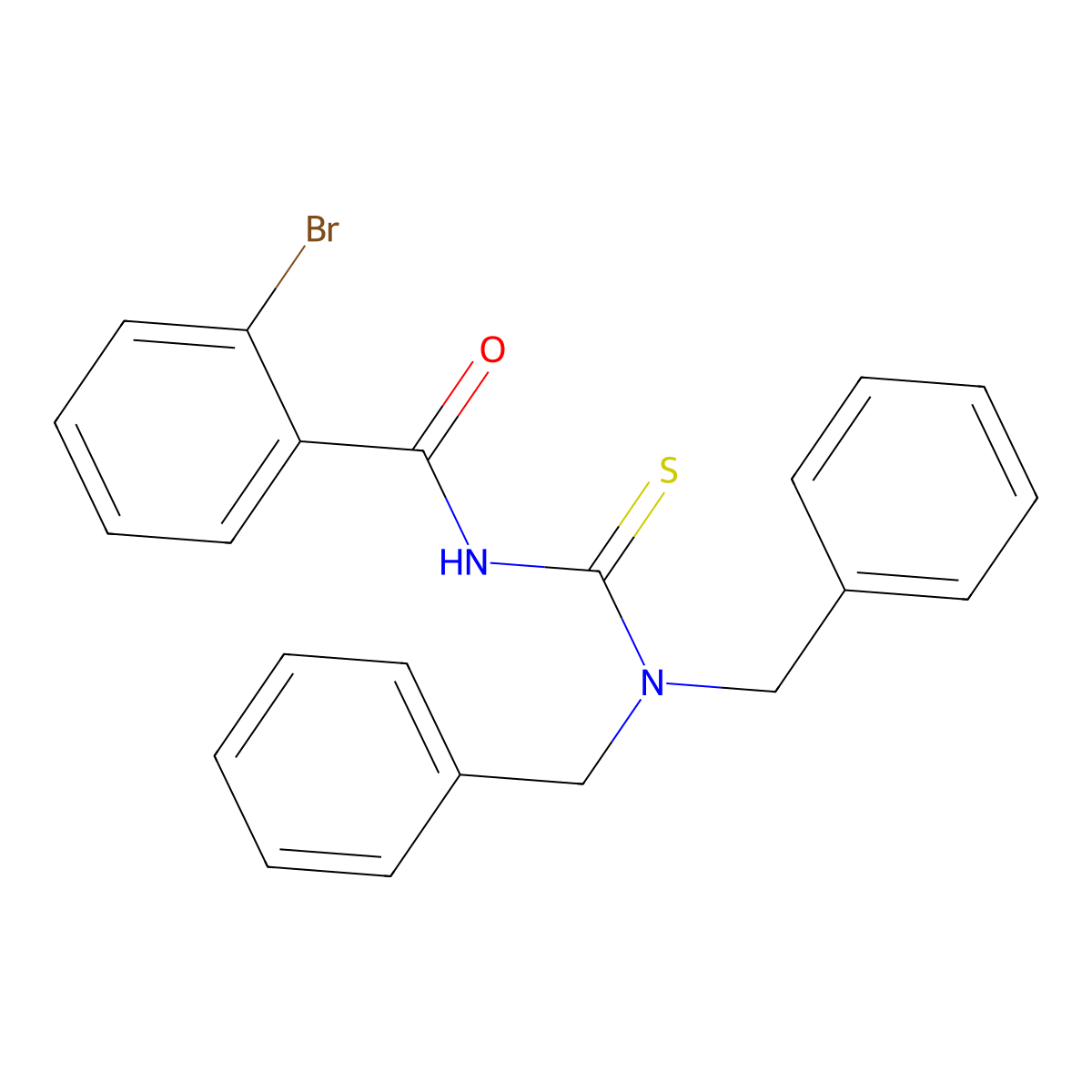 2-bromo-N-(dibenzylcarbamothioyl)benzamide molecular structure, CAS 446310-24-3
