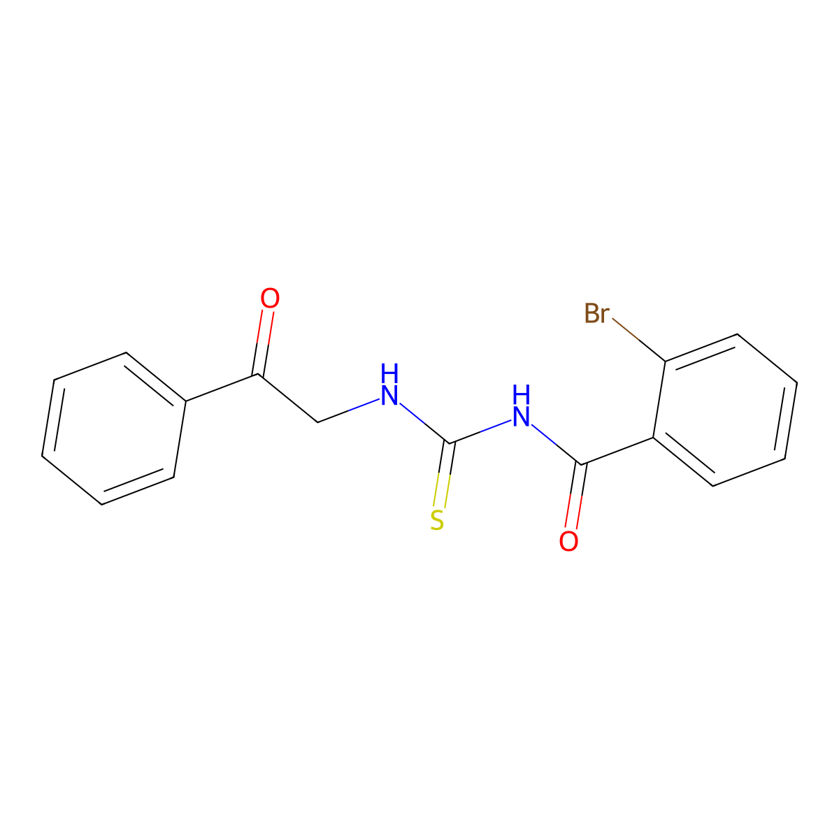 2-bromo-N-(phenacylcarbamothioyl)benzamide molecular structure, CAS 446310-53-8
