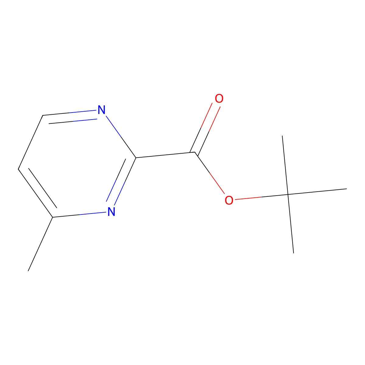 tert-Butyl 4-methylpyrimidine-2-carboxylate molecular structure, CAS 446313-59-3