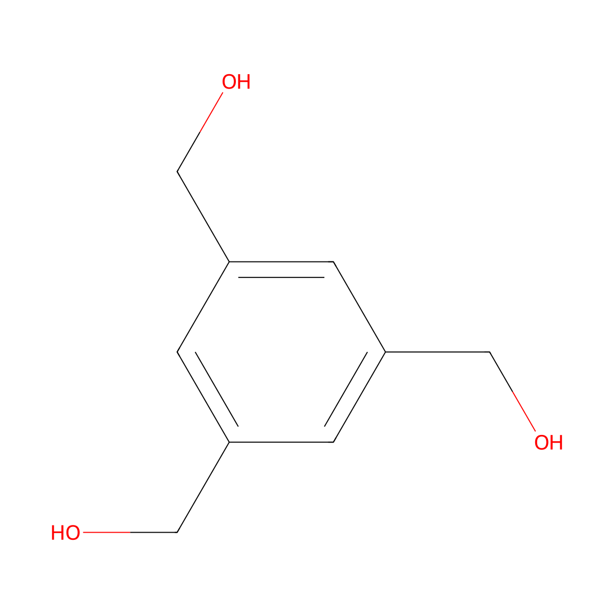 1,3,5-Benzenetrimethanol molecular structure, CAS 4464-18-0