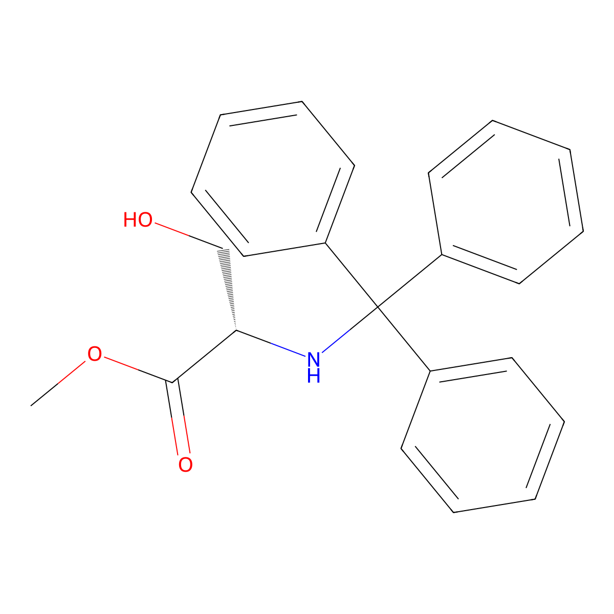 N-(Triphenylmethyl)-L-serine methyl ester molecular structure, CAS 4465-44-5