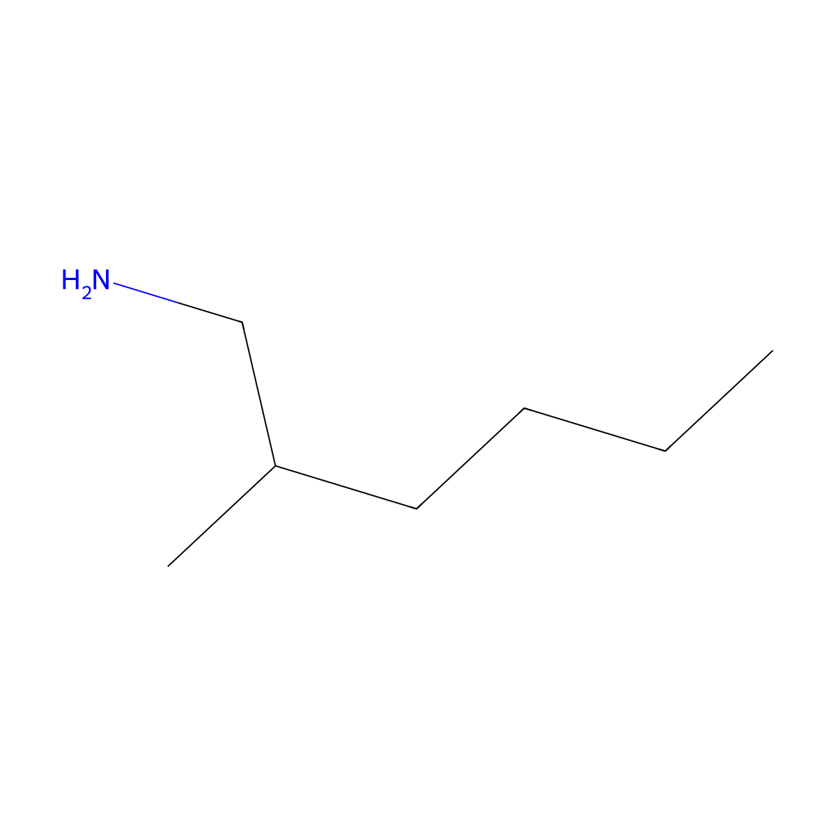 2-Methylhexan-1-amine molecular structure, CAS 44652-67-7
