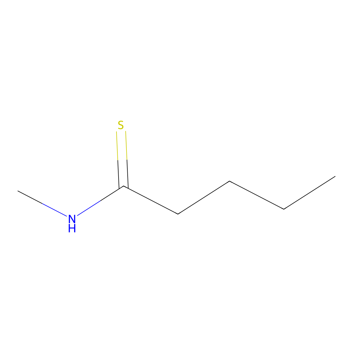 N-methylpentanethioamide molecular structure, CAS 44653-03-4