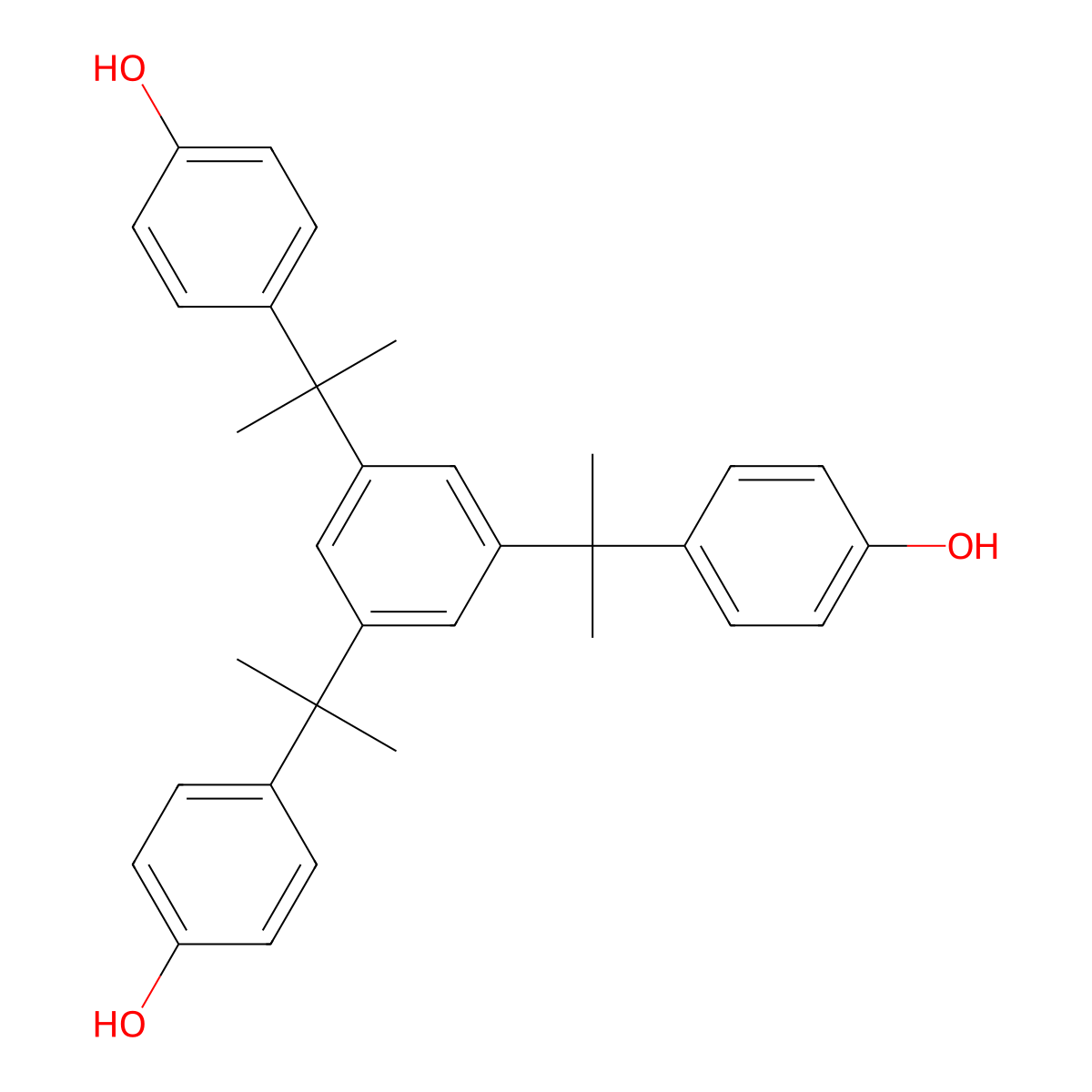 1,3,5-Tris(4-hydroxy-alpha,alpha-dimethylbenzyl)benzene molecular structure, CAS 4466-18-6