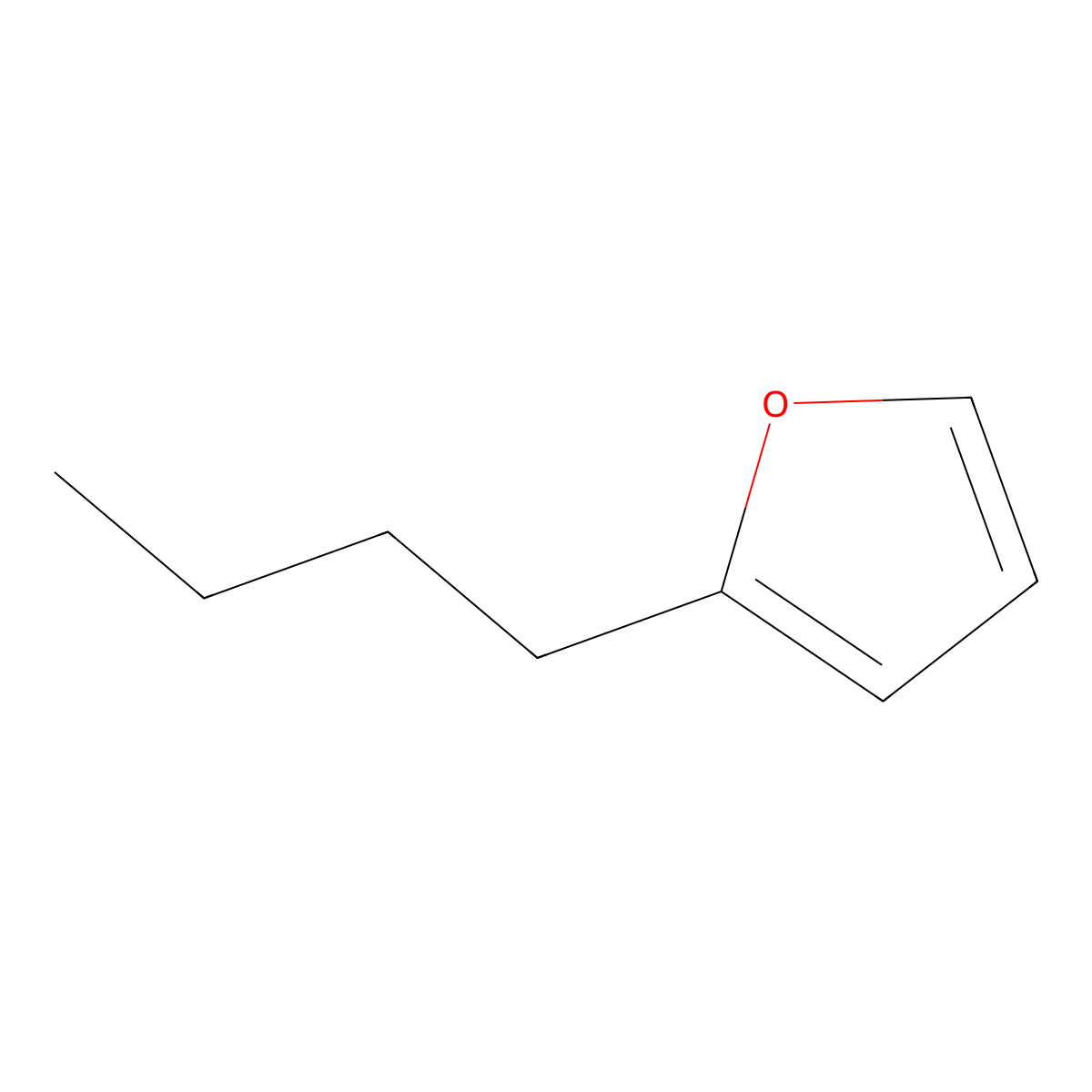 2-Butylfuran molecular structure, CAS 4466-24-4