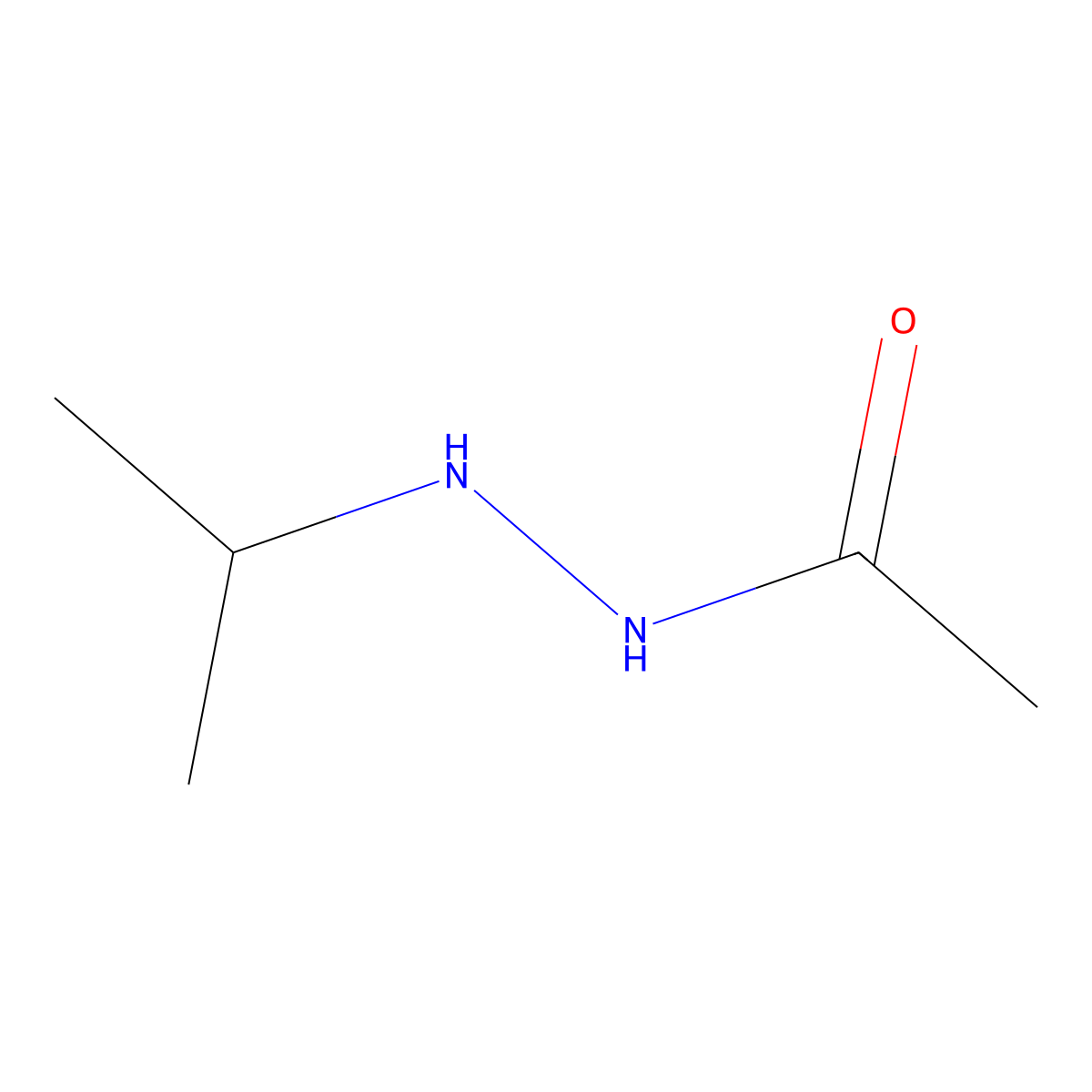 Acetic acid, 2-(1-methylethyl)hydrazide molecular structure, CAS 4466-50-6