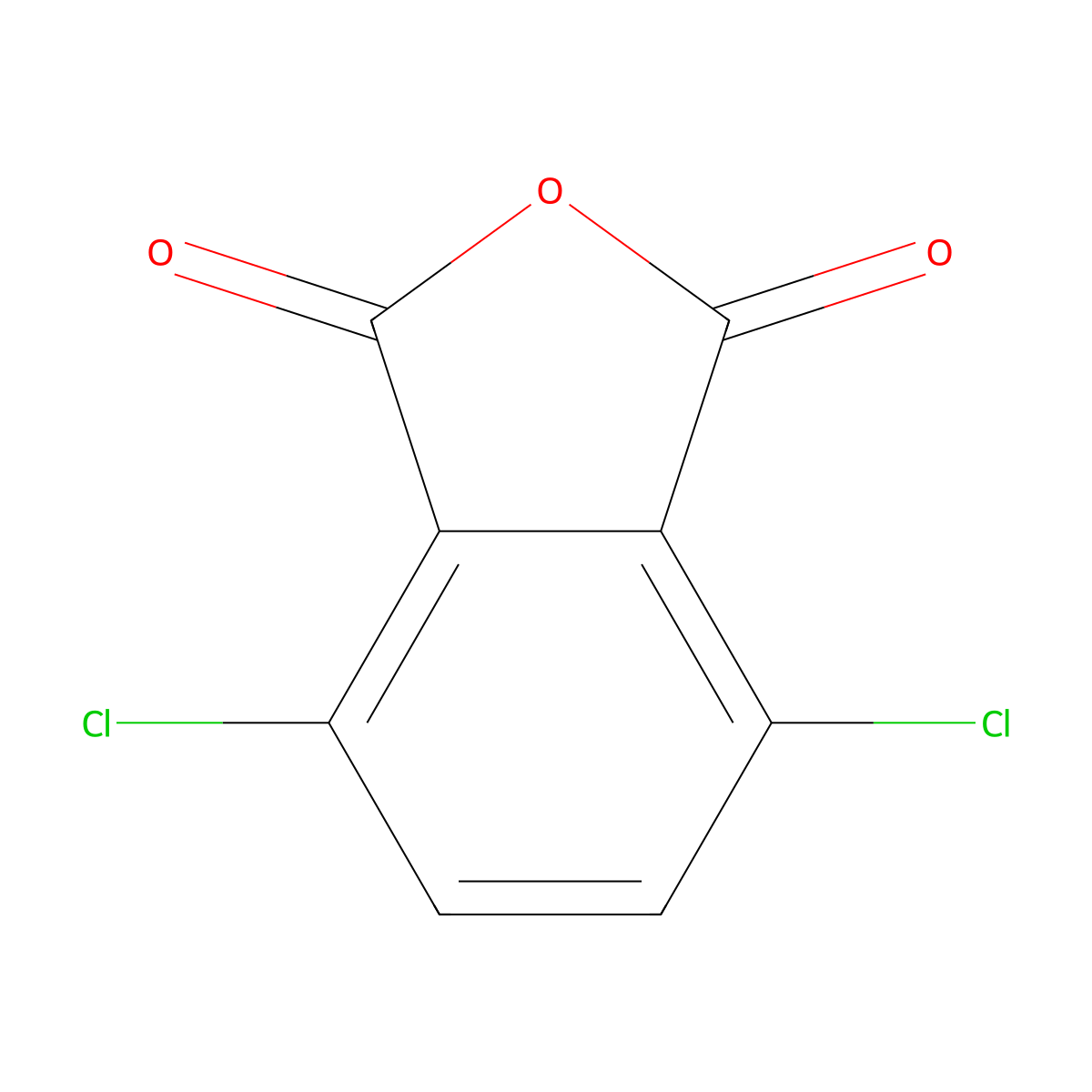 3,6-Dichlorophthalic anhydride molecular structure, CAS 4466-59-5