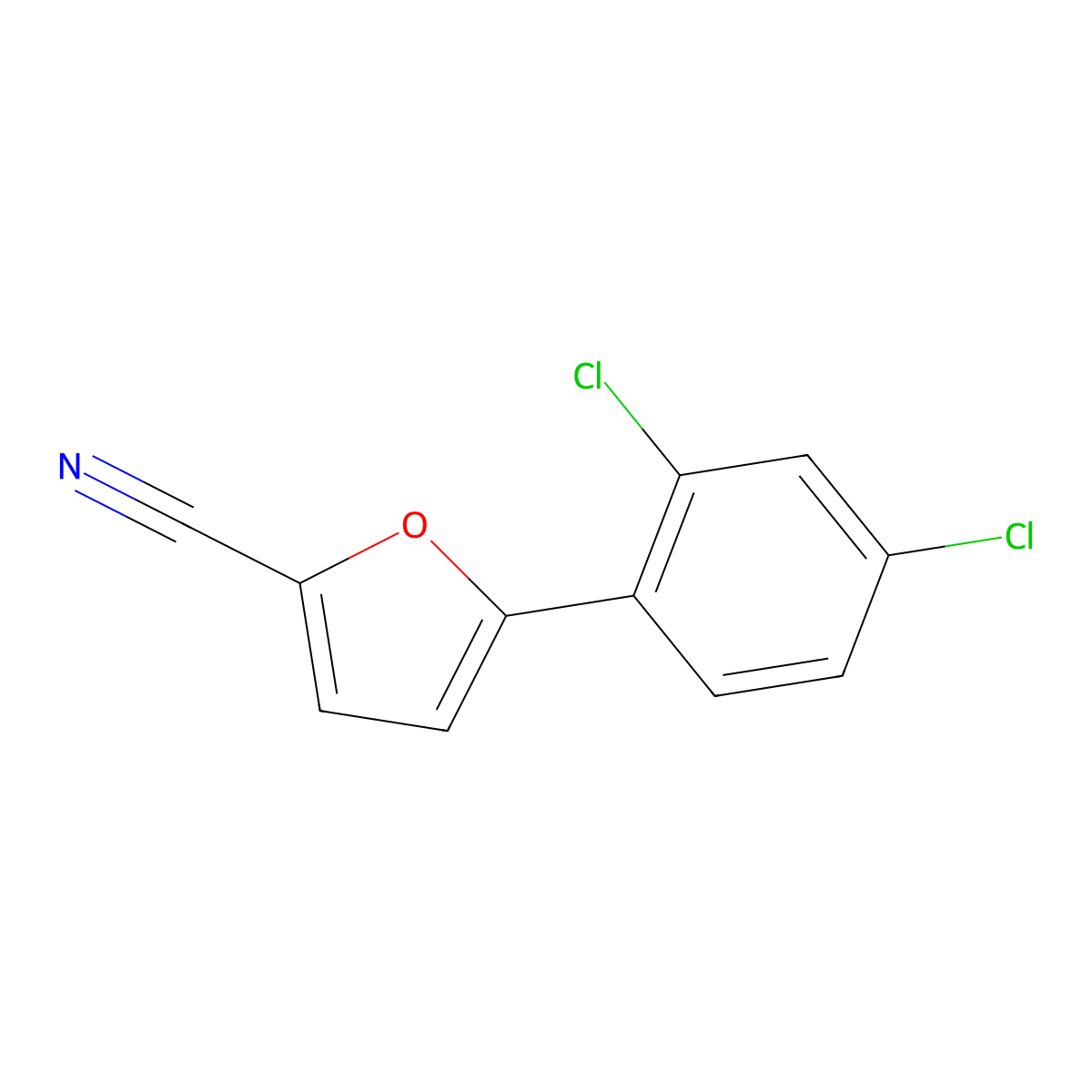 5-(2,4-Dichlorophenyl)furan-2-carbonitrile molecular structure, CAS 4466-69-7