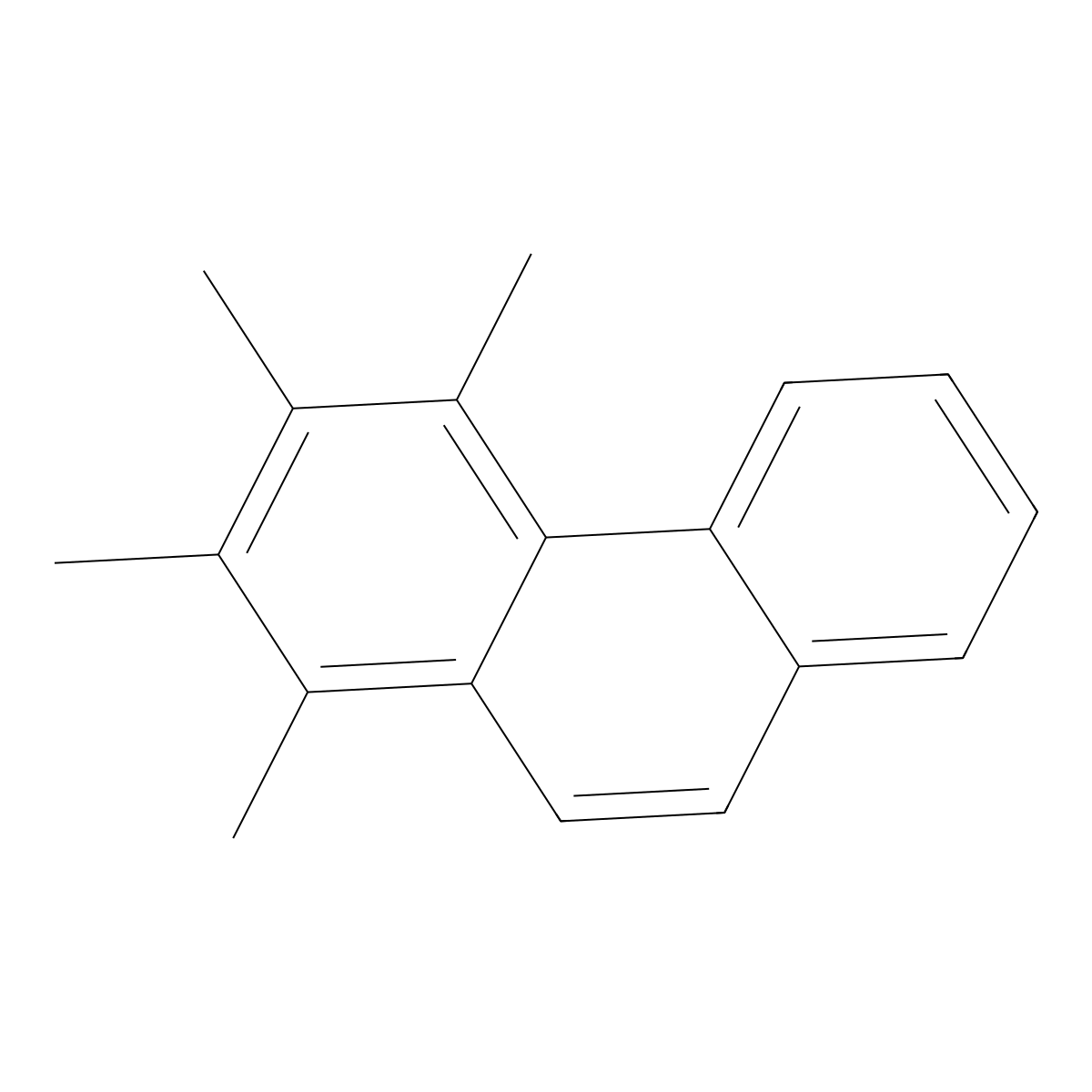 1,2,3,4-Tetramethylphenanthrene molecular structure, CAS 4466-77-7