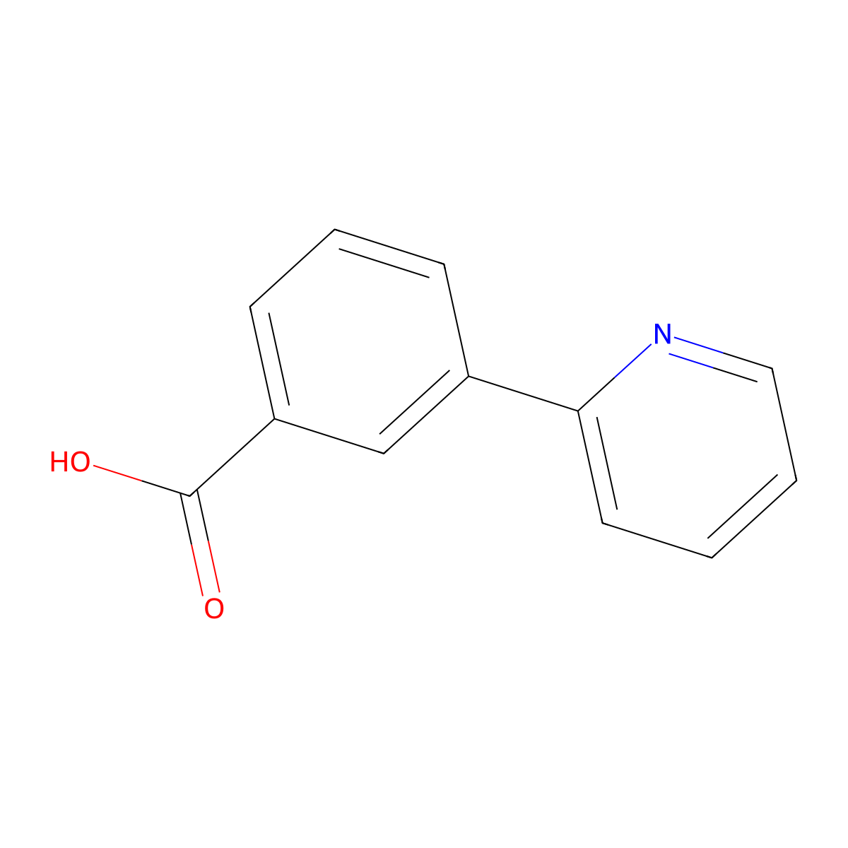 3-(Pyridin-2-yl)benzoic acid molecular structure, CAS 4467-07-6