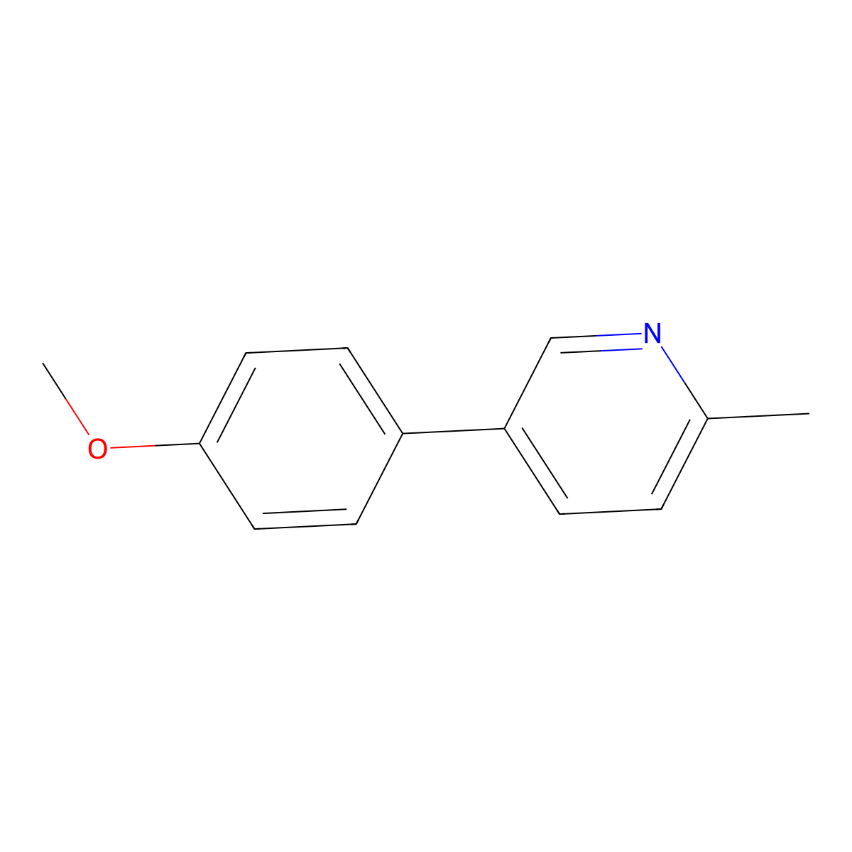 5-(4-Methoxyphenyl)-2-methylpyridine molecular structure, CAS 4467-18-9