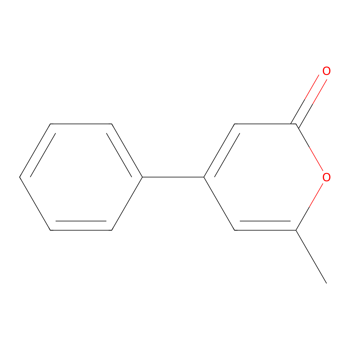 6-Methyl-4-phenyl-pyran-2-one molecular structure, CAS 4467-33-8
