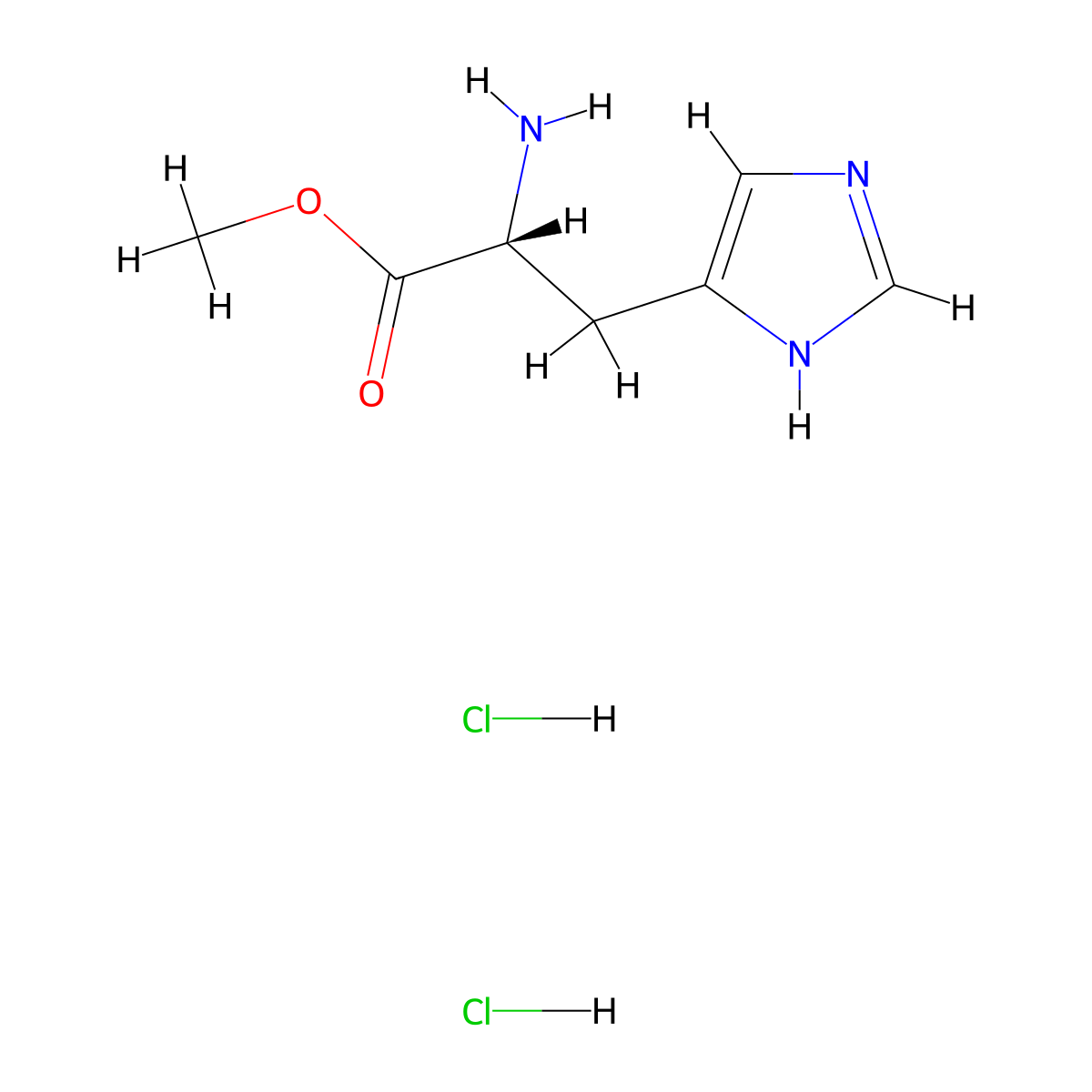 D-Histidine Methyl Ester Dihydrochloride molecular structure, CAS 4467-54-3