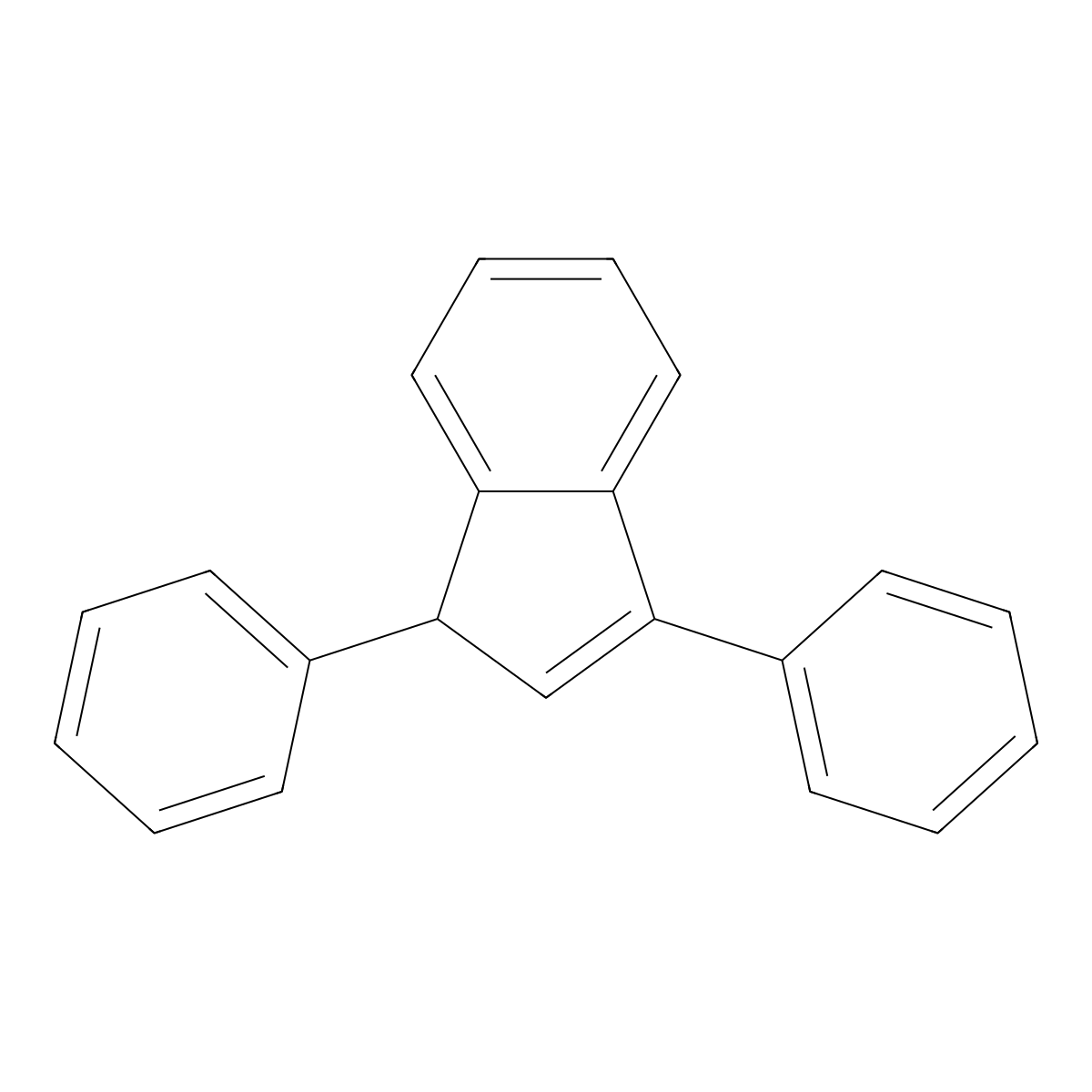 1H-Indene, 1,3-diphenyl- molecular structure, CAS 4467-88-3