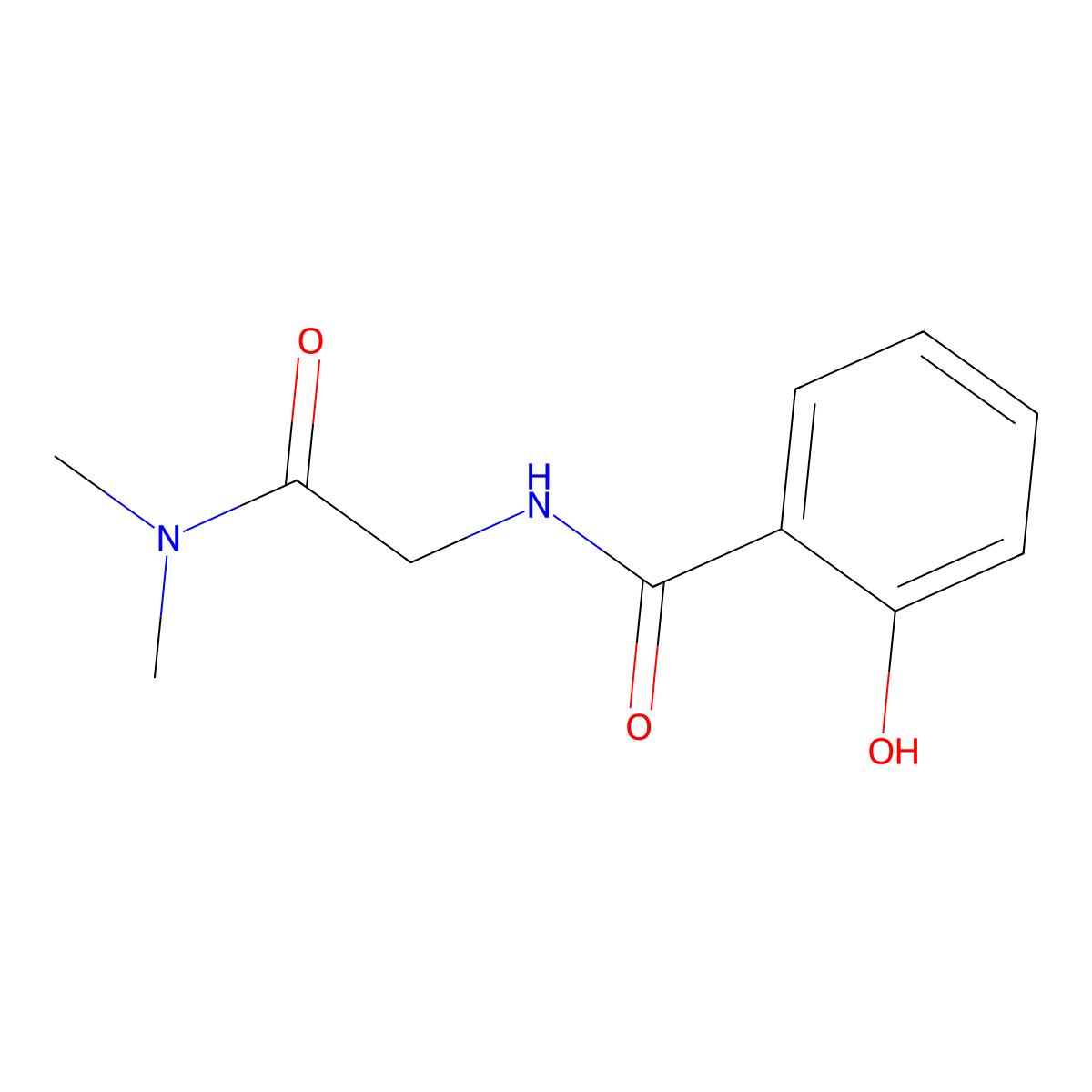 Salicylamide, N-((dimethylcarbamoyl)methyl)- molecular structure, CAS 4468-15-9