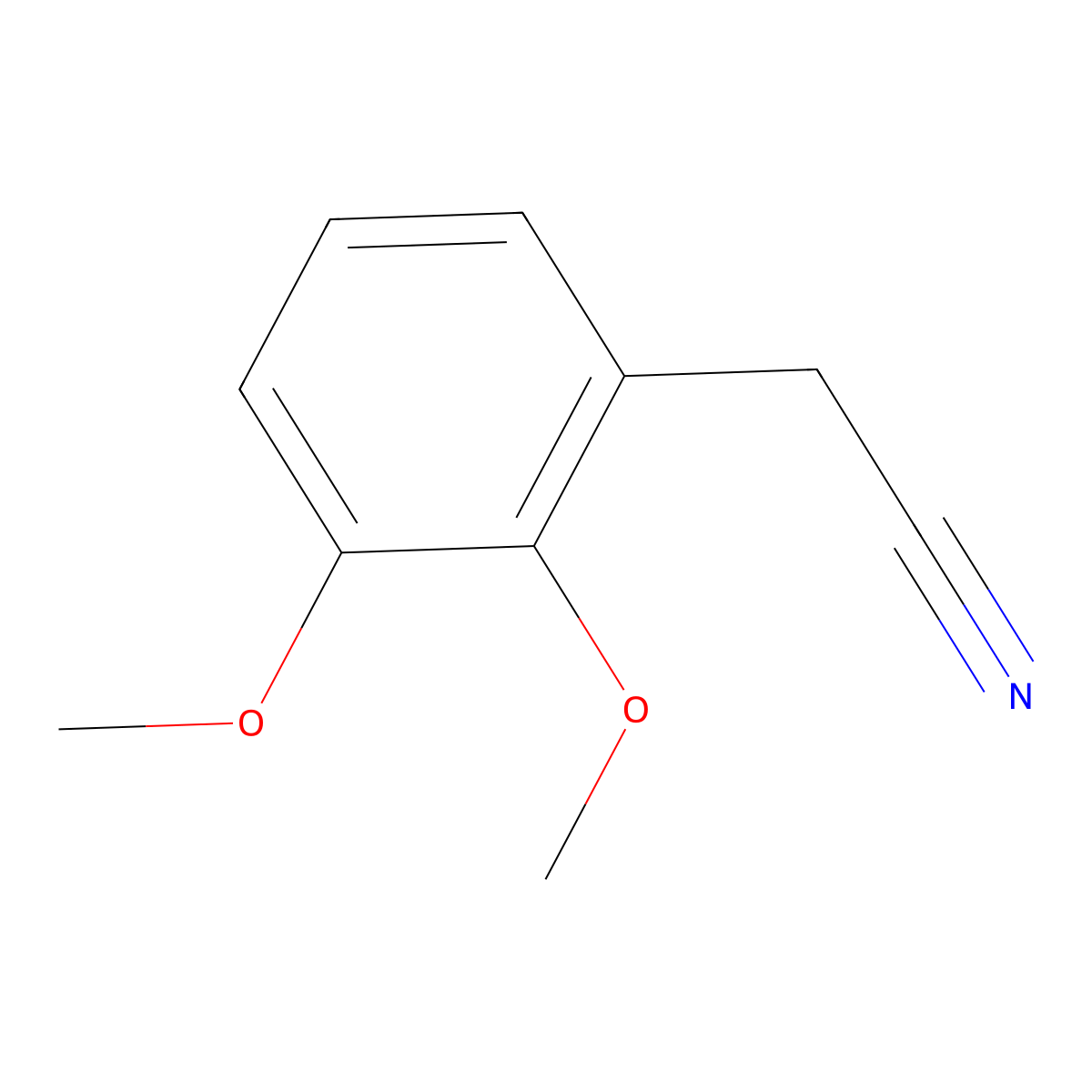 2,3-Dimethoxyphenylacetonitrile molecular structure, CAS 4468-57-9