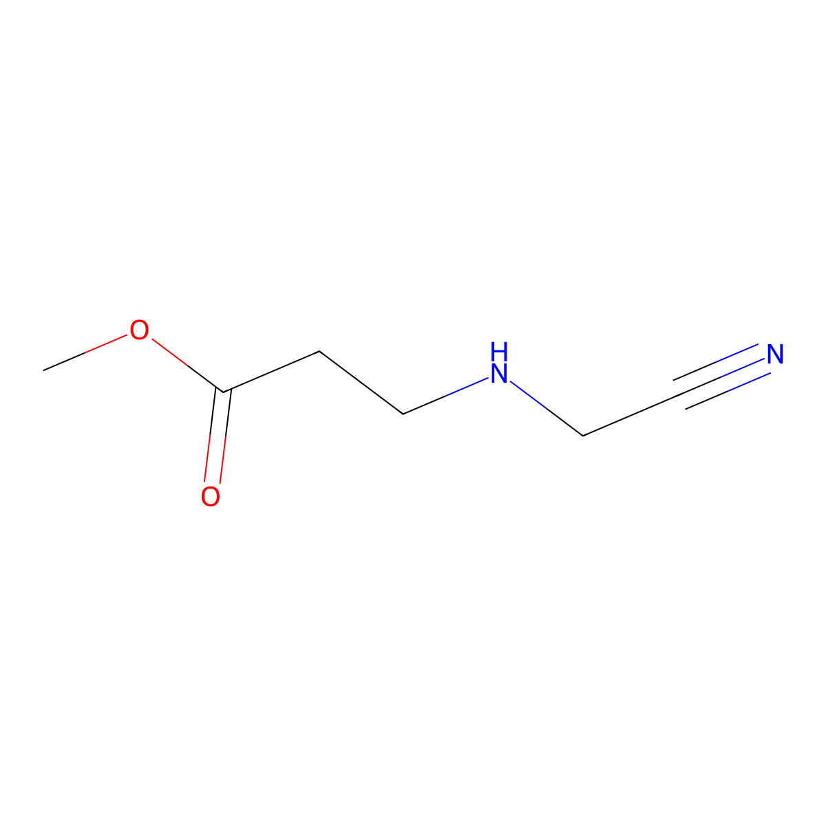 Methyl 3-[(cyanomethyl)amino]propanoate molecular structure, CAS 446822-47-5